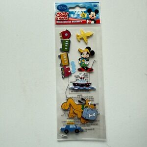 Disney Mickey Mouse Travel Dimensional Stickers EK Success 6pc 3D Scrapbook New